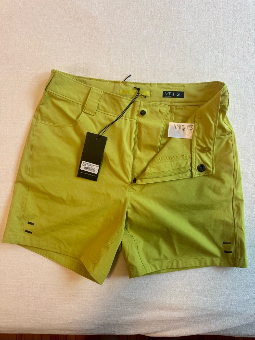 DISCONTINUED MFF Key Short 5.5” Inseam in Citronelle Cycling shorts SZ 27